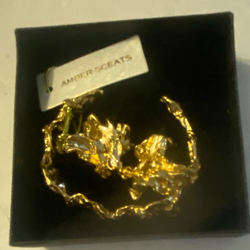 Amber Seats Earring And Cuff Bracelet Set New